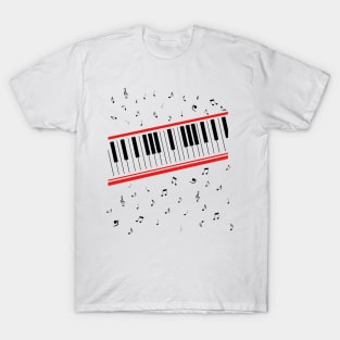 Michael 80s Beat It Piano // Keyboard Design T-Shirt